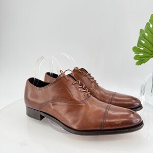 To Boot New York Mens Aidan Dress Shoes Oxfords Cap Toe Brown Leather Size 8.5